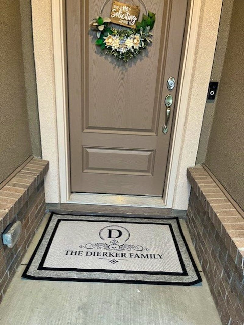 Monogram custom family last name doormat welcome mat - 18"x30", Personalized wedding housewarming gift photo review