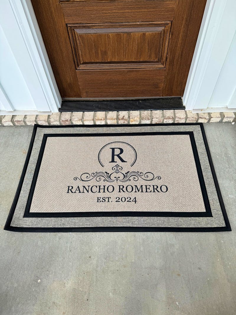 Monogram custom family last name doormat welcome mat - 18"x30", Personalized wedding housewarming gift photo review