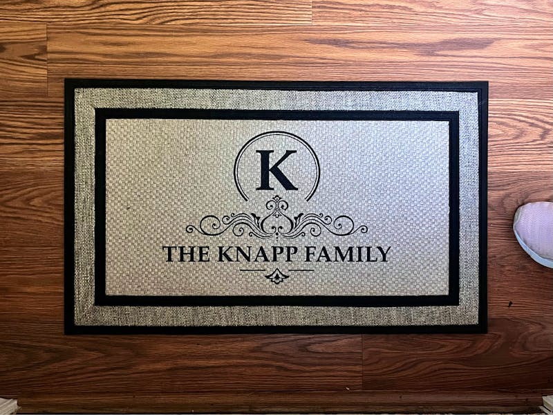 Monogram custom family last name doormat welcome mat - 18"x30", Personalized wedding housewarming gift photo review