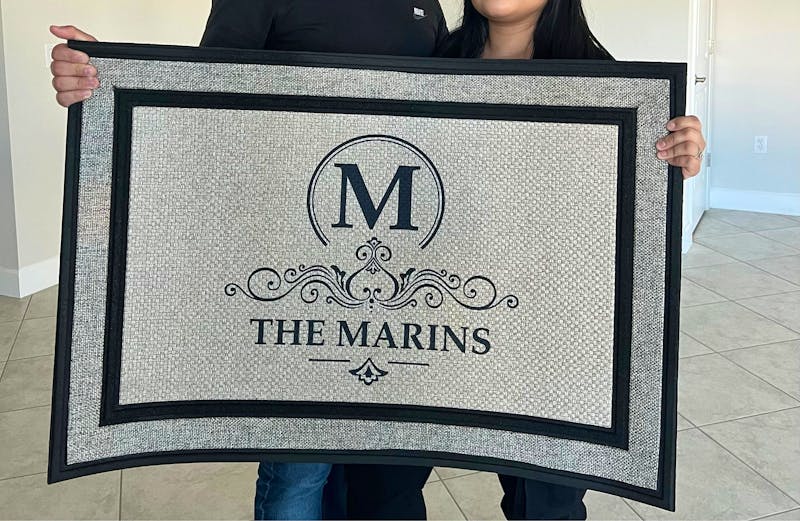 Monogram custom family last name doormat welcome mat - 18"x30", Personalized wedding housewarming gift photo review