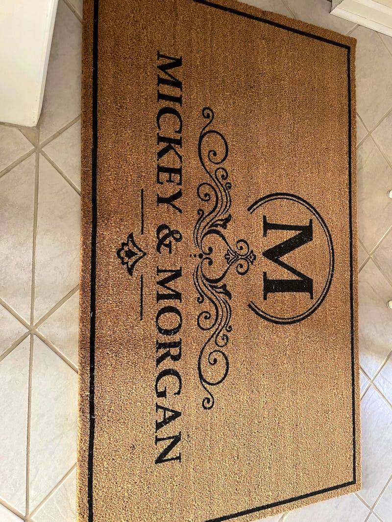 Monogram custom family last name doormat welcome mat - 18"x30", Personalized wedding housewarming gift photo review