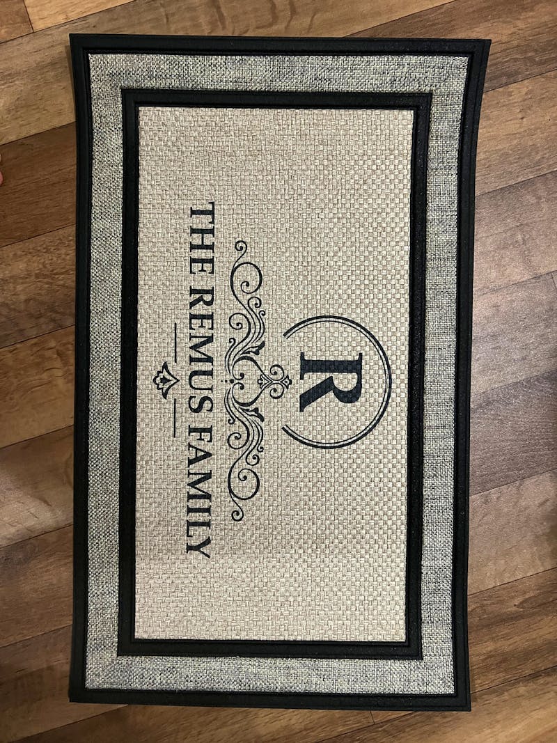 Monogram custom family last name doormat welcome mat - 18"x30", Personalized wedding housewarming gift photo review