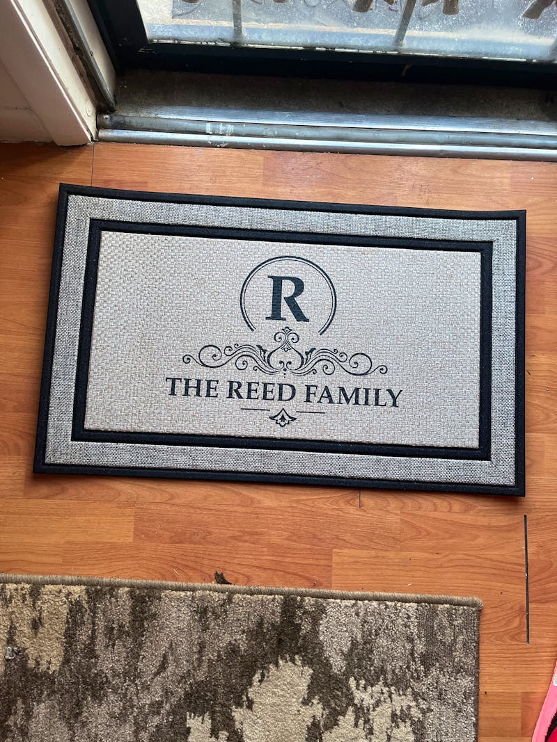 Monogram custom family last name doormat welcome mat - 18"x30", Personalized wedding housewarming gift photo review