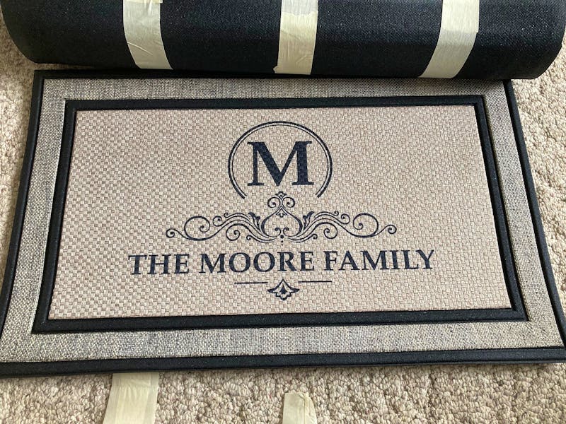 Monogram custom family last name doormat welcome mat - 18"x30", Personalized wedding housewarming gift photo review