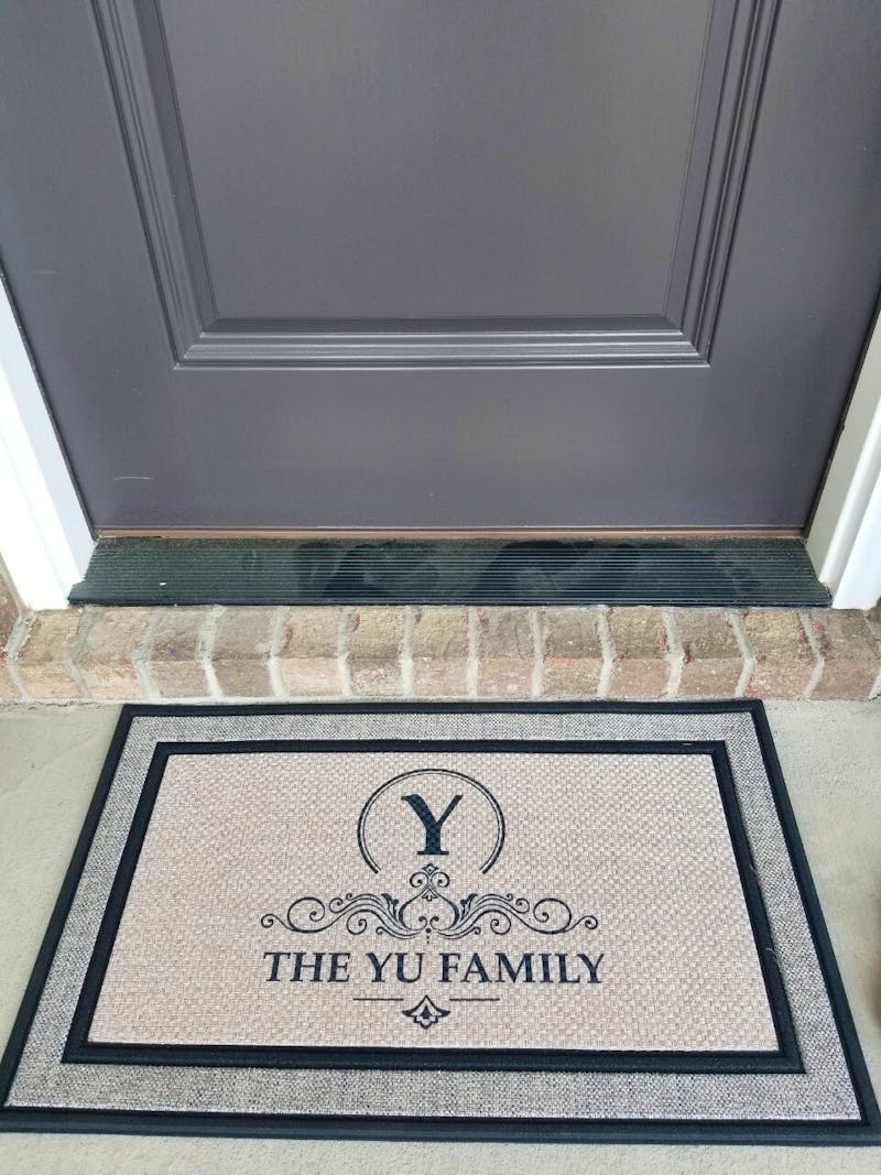 Monogram custom family last name doormat welcome mat - 18"x30", Personalized wedding housewarming gift photo review