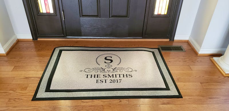 Monogram custom family last name doormat welcome mat - 18"x30", Personalized wedding housewarming gift photo review