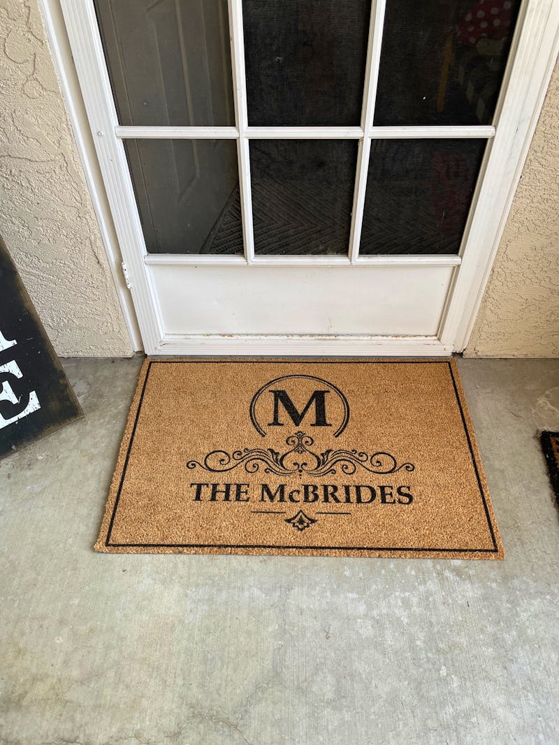 Monogram custom family last name doormat welcome mat - 18"x30", Personalized wedding housewarming gift photo review