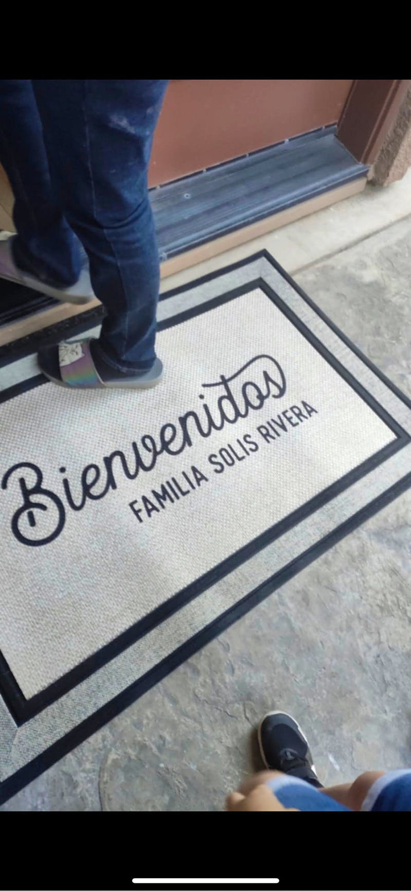 Bienvenidos Nombre Last Name Door Mat, Housewarming Gift, Wedding Gift Ideas, Personalized Doormat, Last Name Doormat, Closing Gift photo review