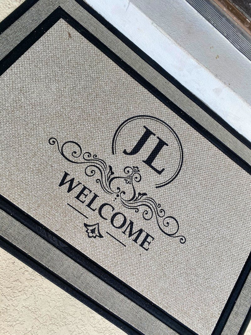 Monogram custom family last name doormat welcome mat - 18"x30", Personalized wedding housewarming gift photo review