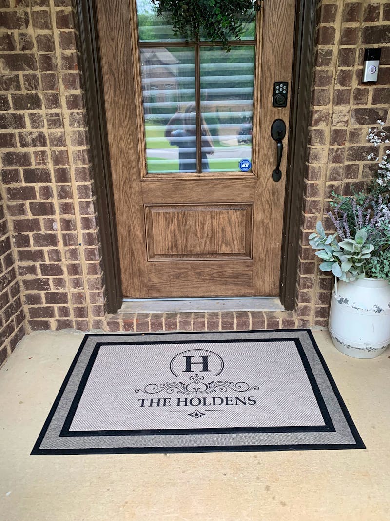 Monogram custom family last name doormat welcome mat - 18"x30", Personalized wedding housewarming gift photo review