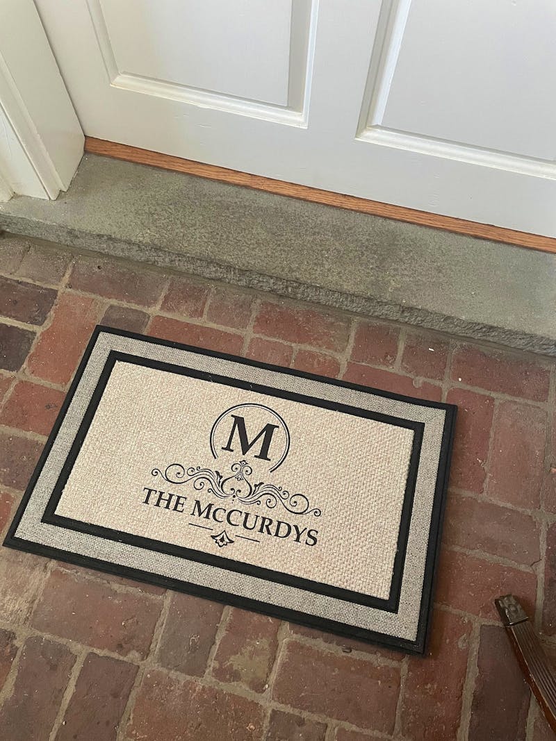 Monogram custom family last name doormat welcome mat - 18"x30", Personalized wedding housewarming gift photo review