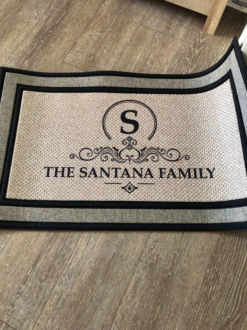 Monogram custom family last name doormat welcome mat - 18"x30", Personalized wedding housewarming gift photo review