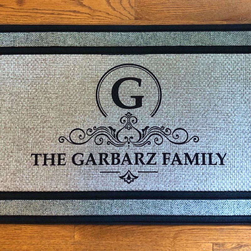 Monogram custom family last name doormat welcome mat - 18"x30", Personalized wedding housewarming gift photo review