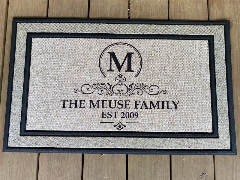 Monogram custom family last name doormat welcome mat - 18"x30", Personalized wedding housewarming gift photo review