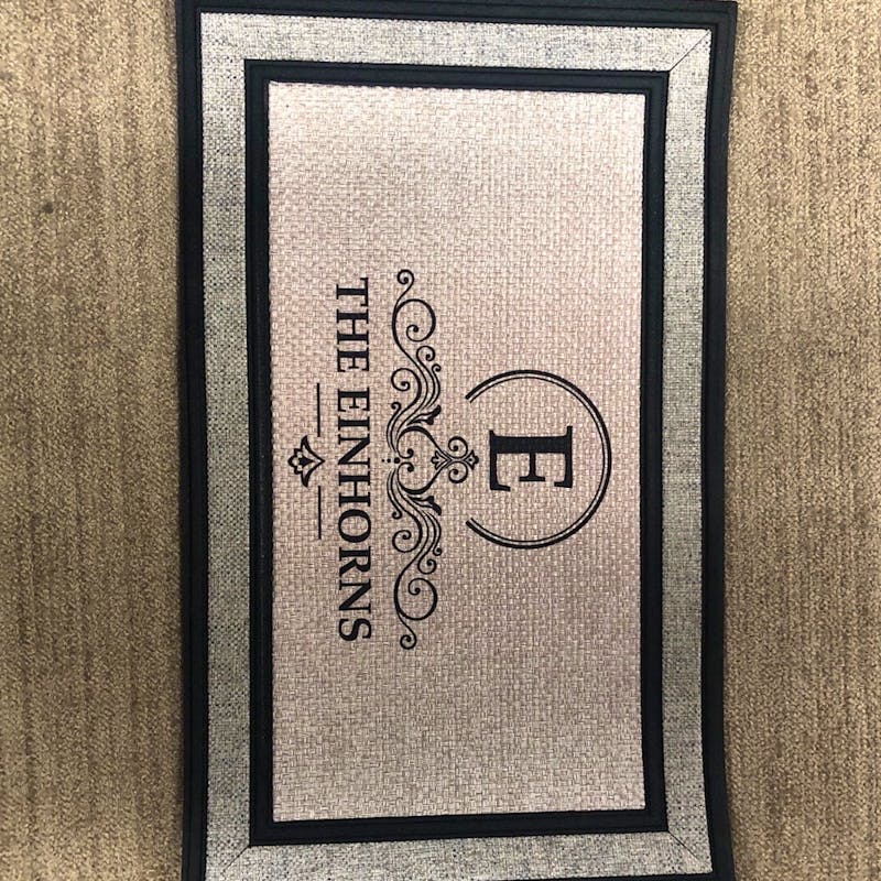 Monogram custom family last name doormat welcome mat - 18"x30", Personalized wedding housewarming gift photo review